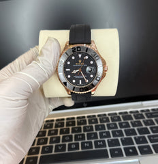 Rolex Leather Strap Date Working Master Lock