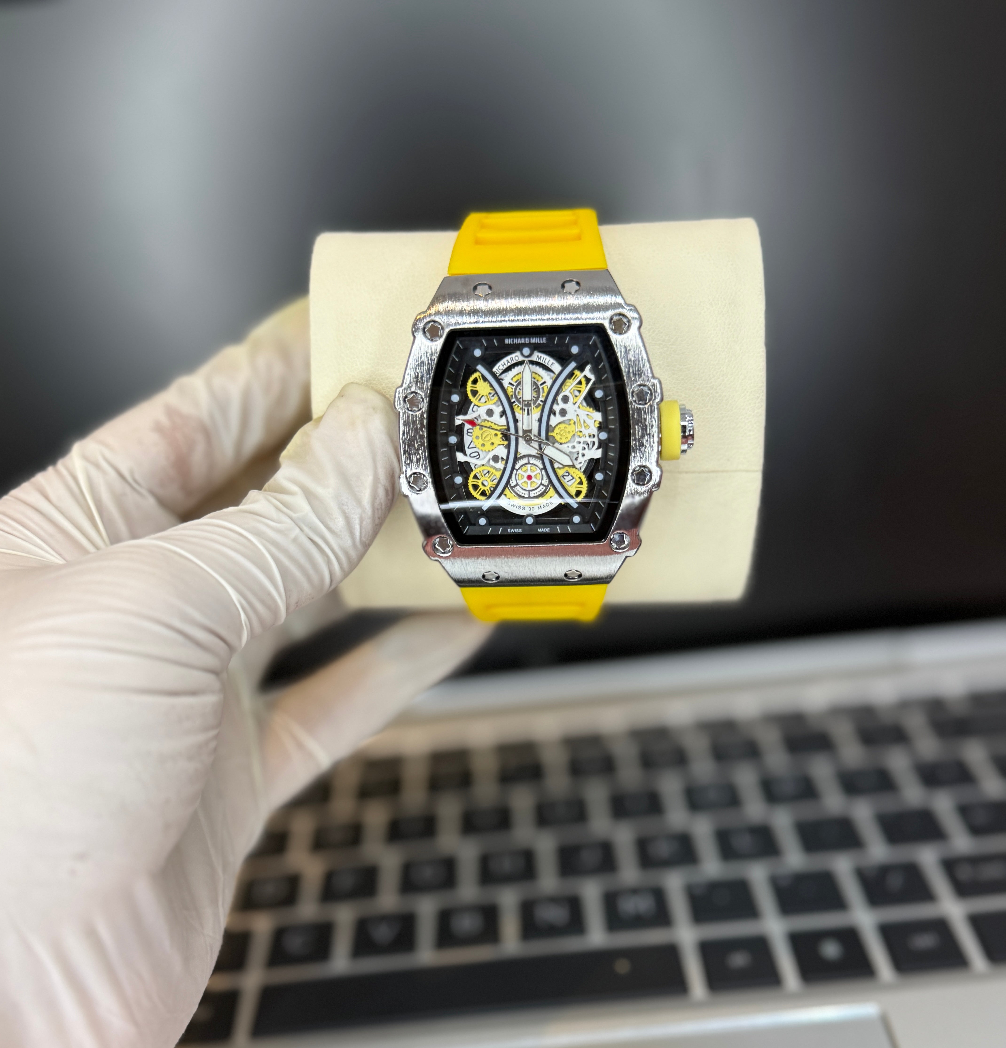 Richard Mili Date Working Leather Strap